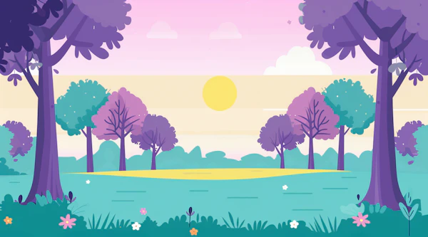Whimsical Park Scene
