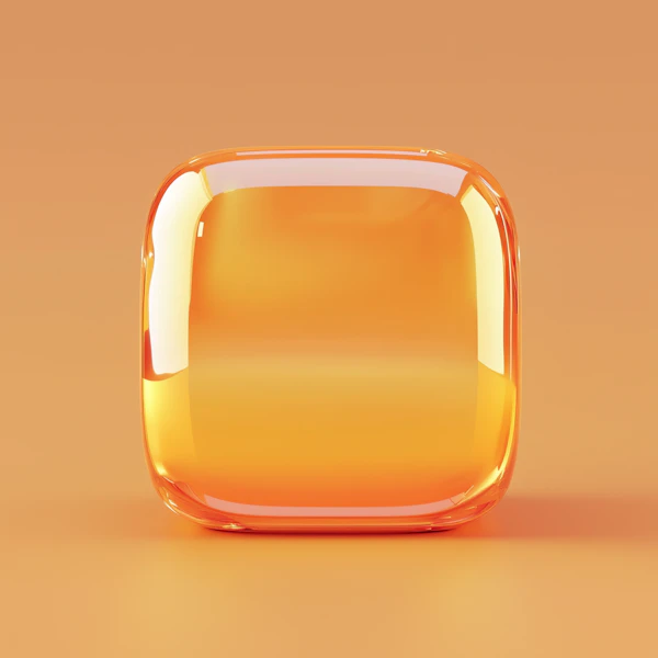 Glossy Orange Cube