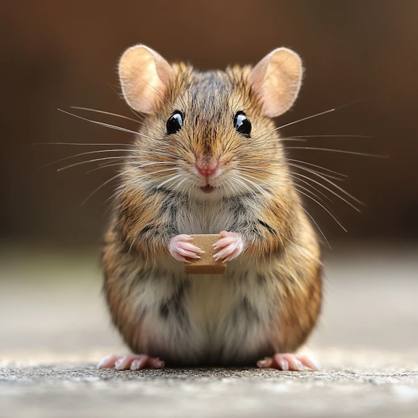 Adorable Mouse with Food