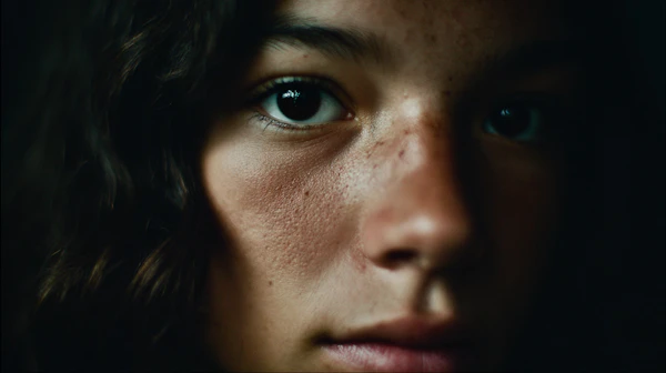 Dramatic Portrait Close-Up