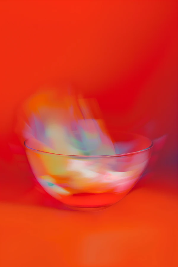 Abstract Glass Bowl Art