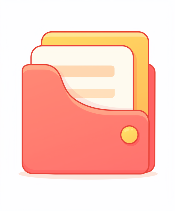 Stylized File Folder Illustration