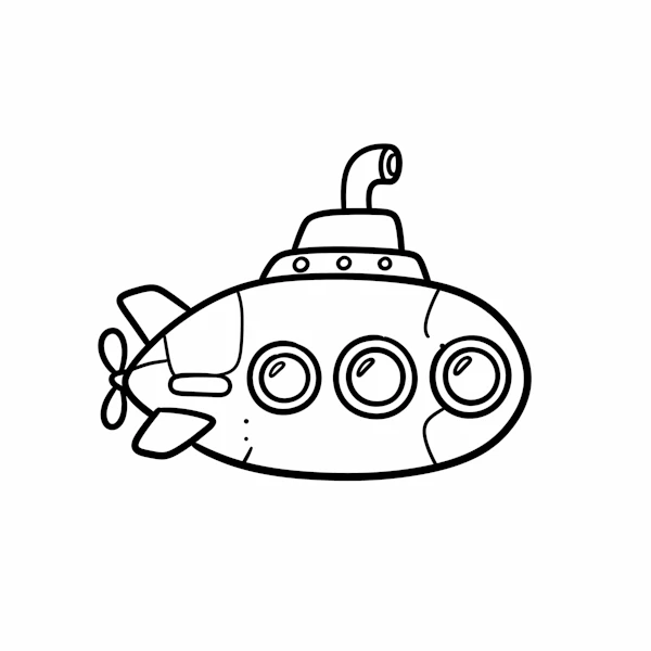Cartoon Submarine Drawing
