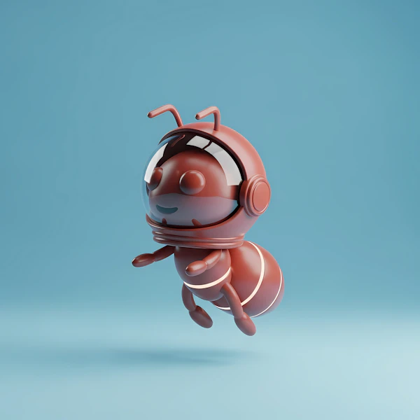 Cartoon Ant in Space