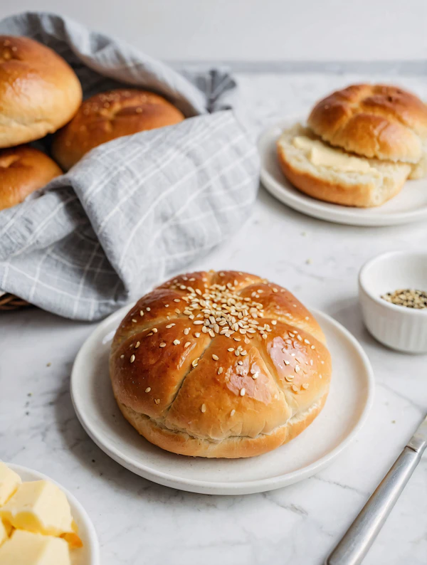 Freshly Baked Bread Rolls