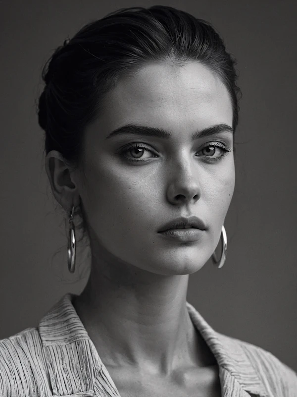 Black and White Portrait of a Woman
