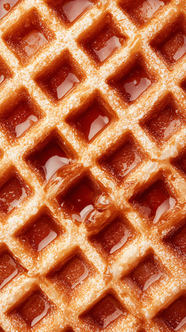 Golden Waffle Close-Up