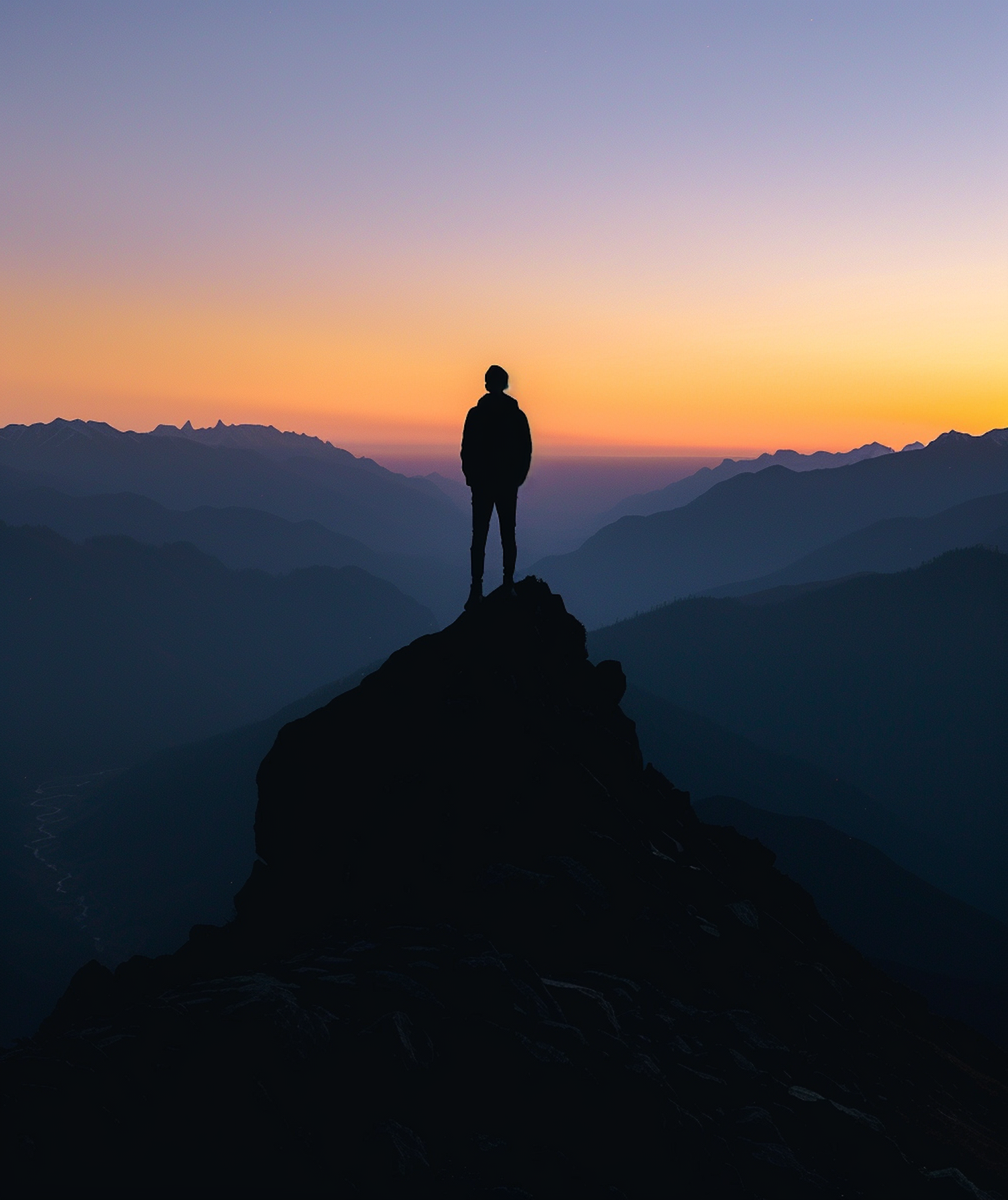 Contemplative Silhouette at Twilight