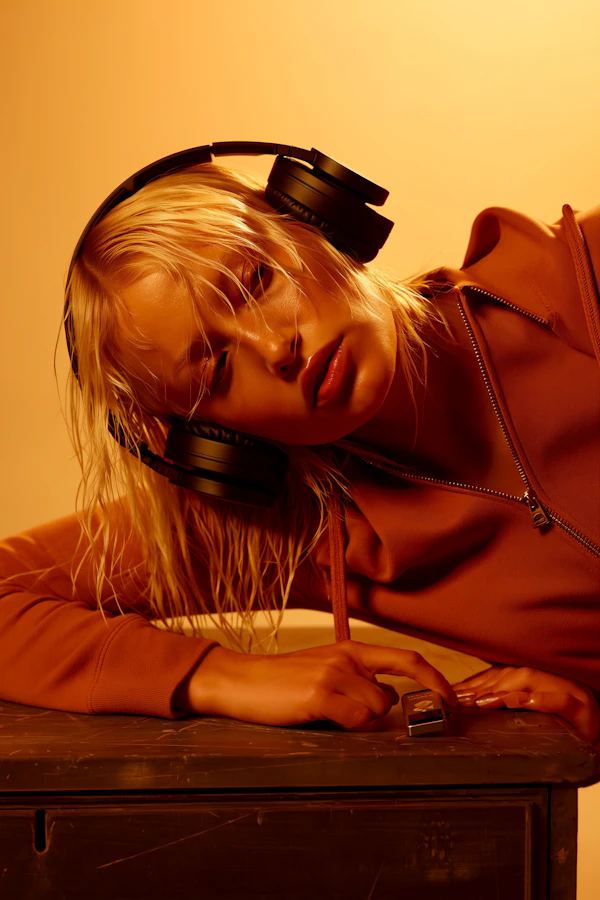 Moody Portrait with Headphones