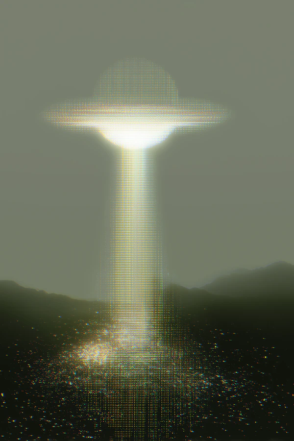 Glowing Disc in Mist