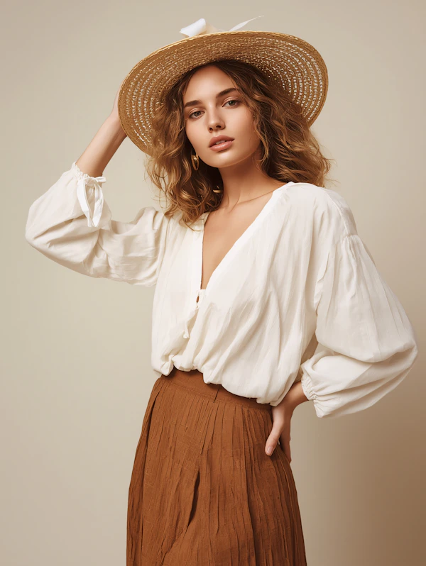 Woman in Straw Hat