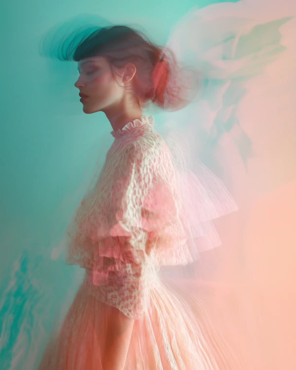 Ethereal Woman in Motion