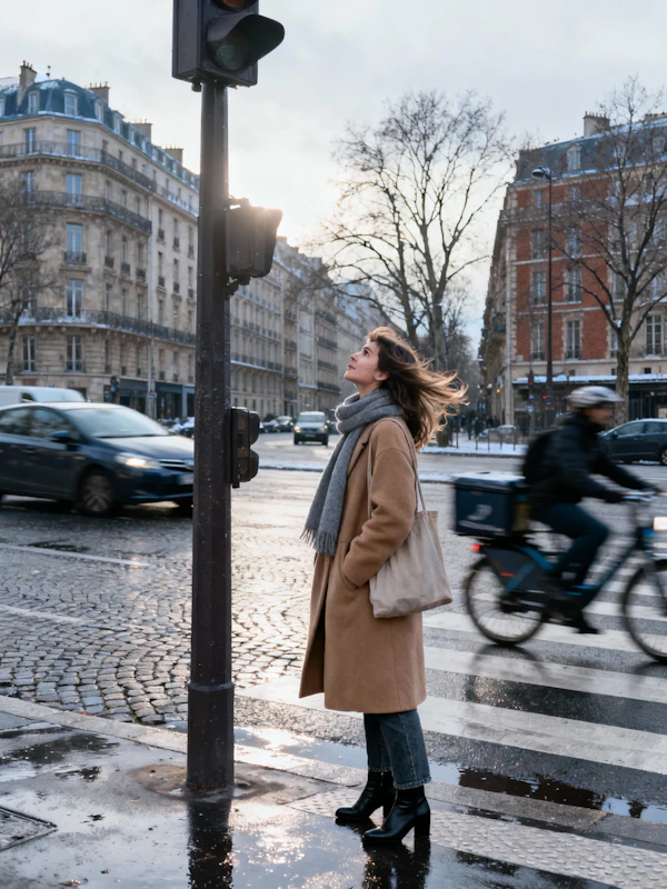 Urban Crosswalk Scene