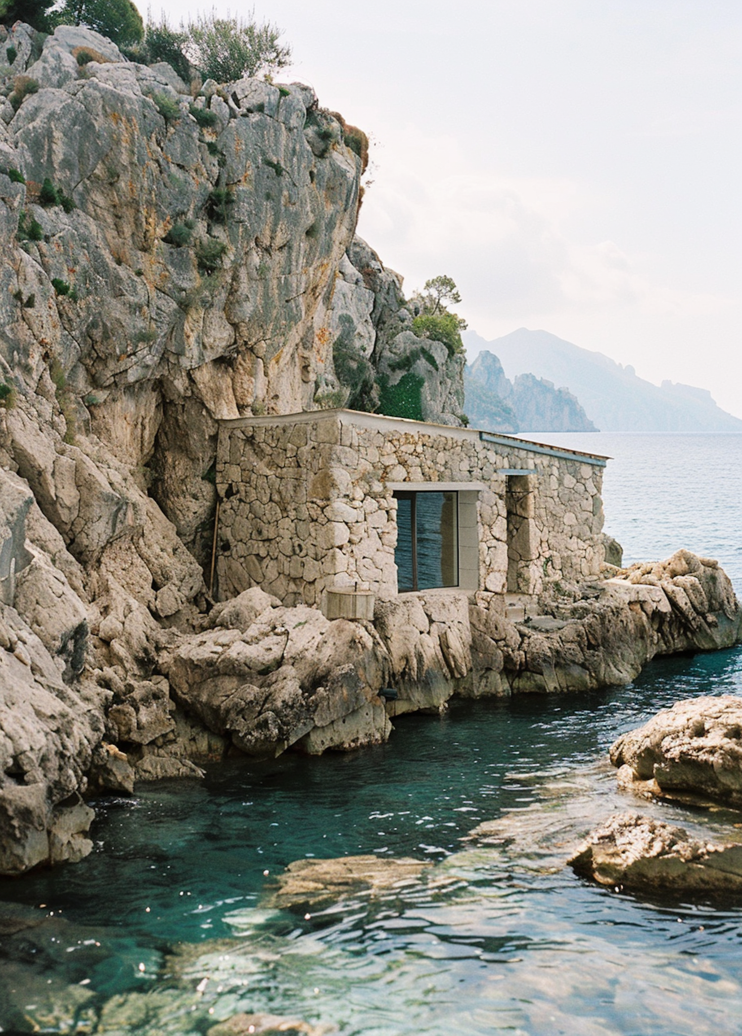 Secluded Stone Building by the Sea