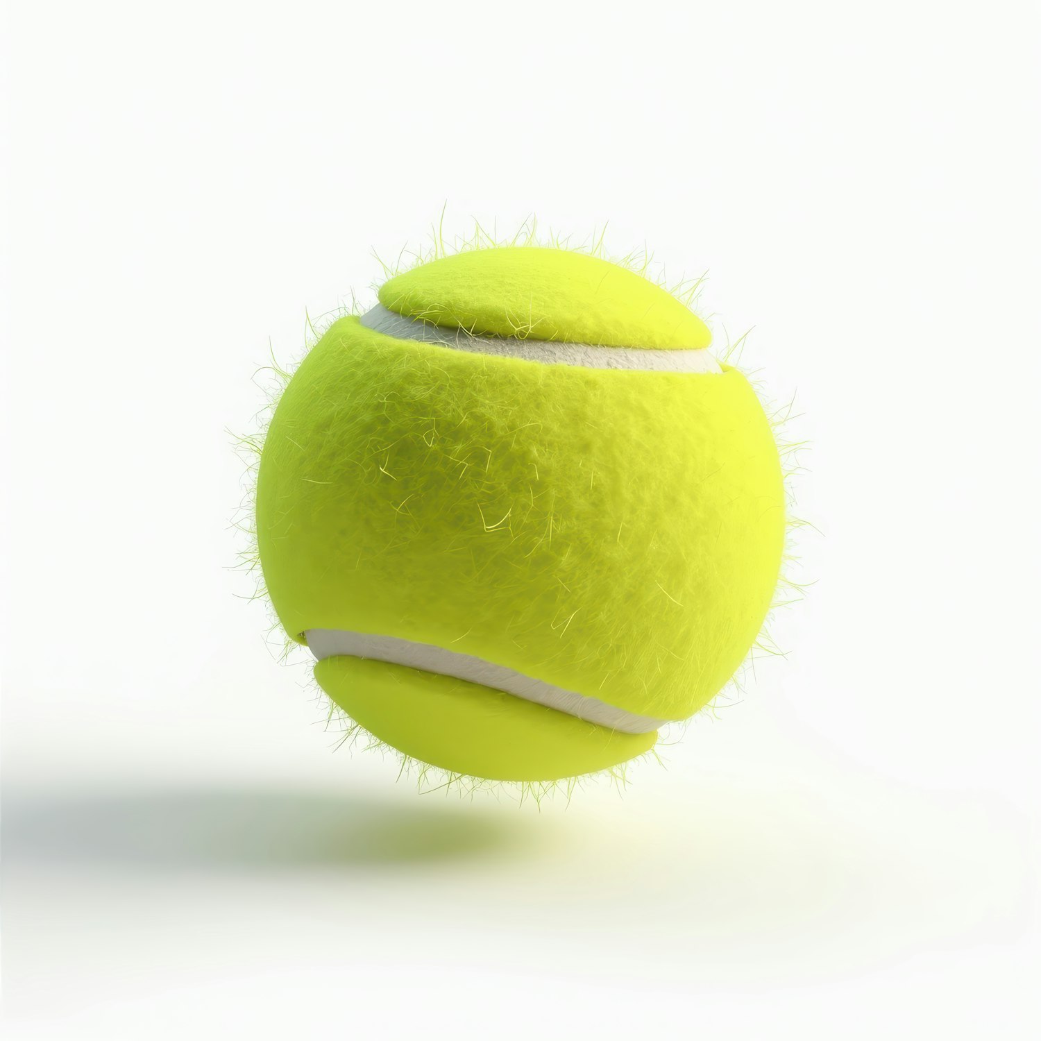 Tennis Ball on Plain Background