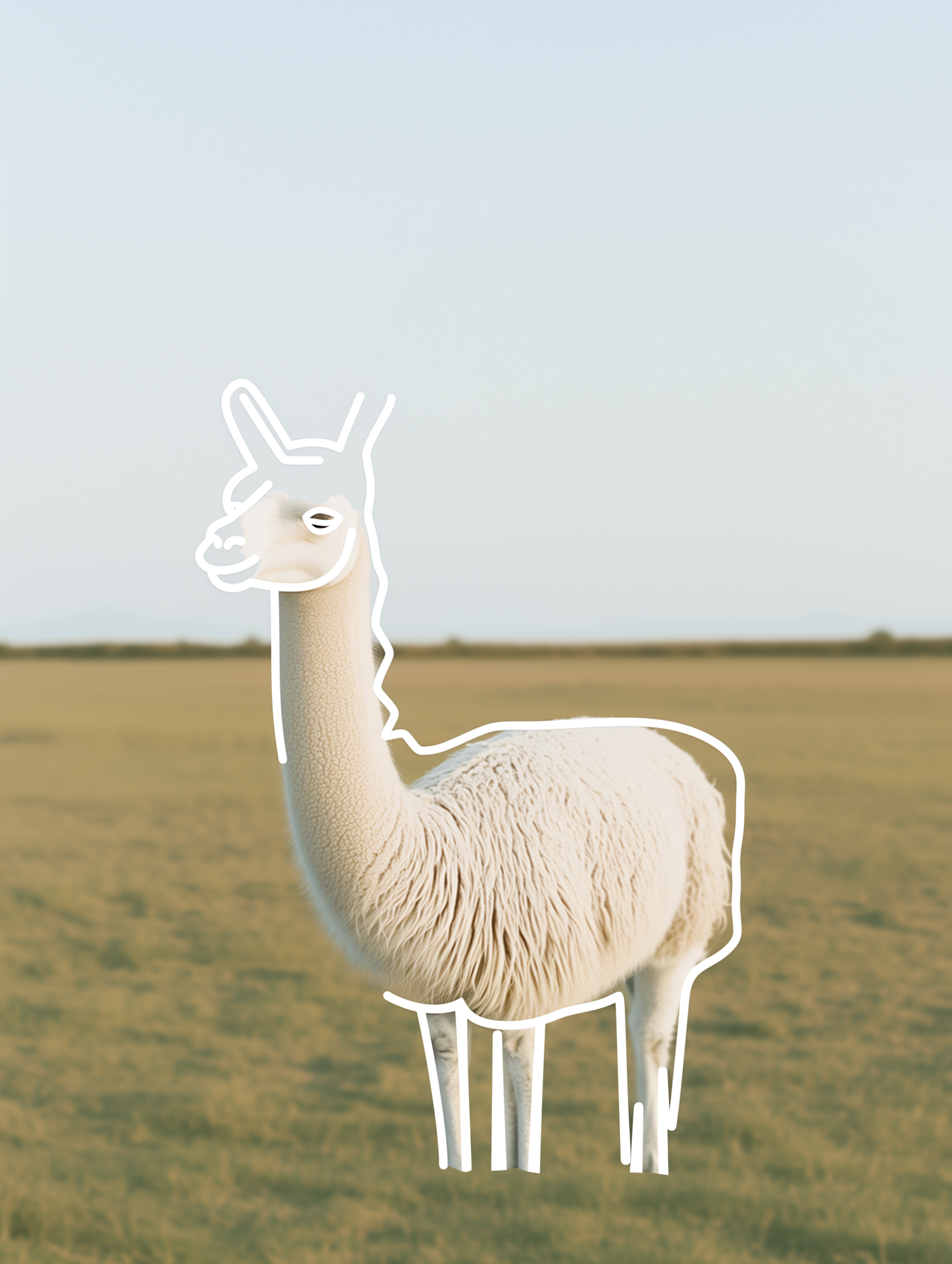 Llama in Open Field