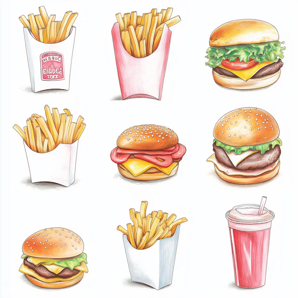 Fast Food Illustration