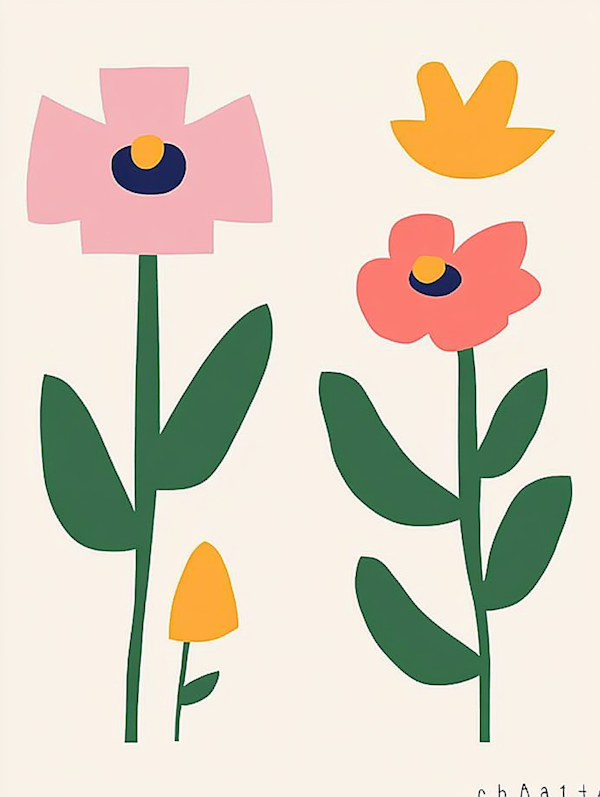 Minimalist Abstract Flowers