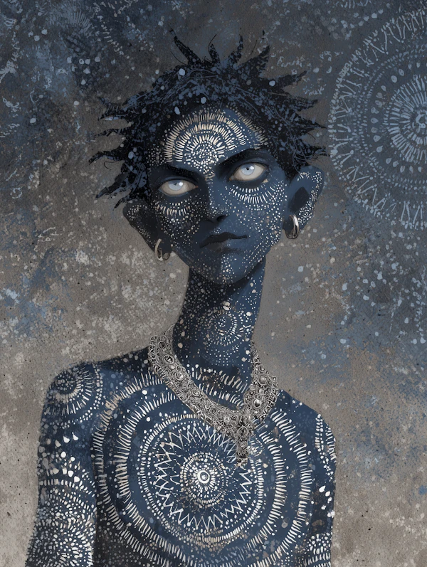 Mystical Blue Portrait