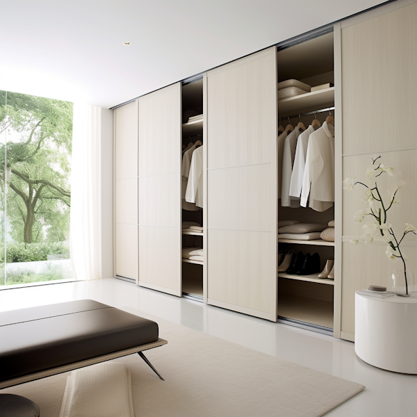 Serene Modern Wardrobe with Harmonious Accents