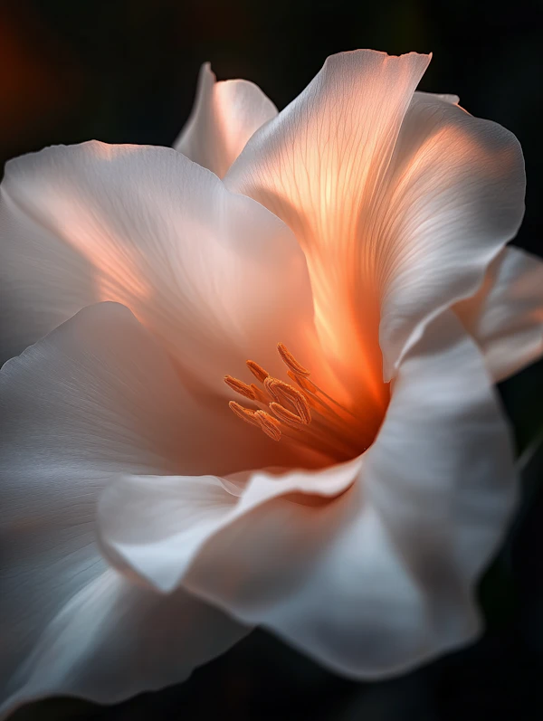 Luminous White Flower