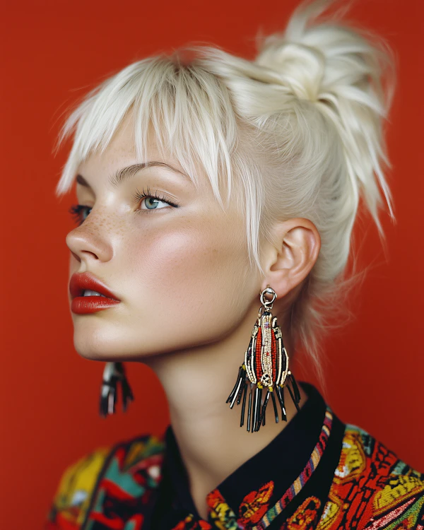 Profile of a Person with Platinum Blonde Hair