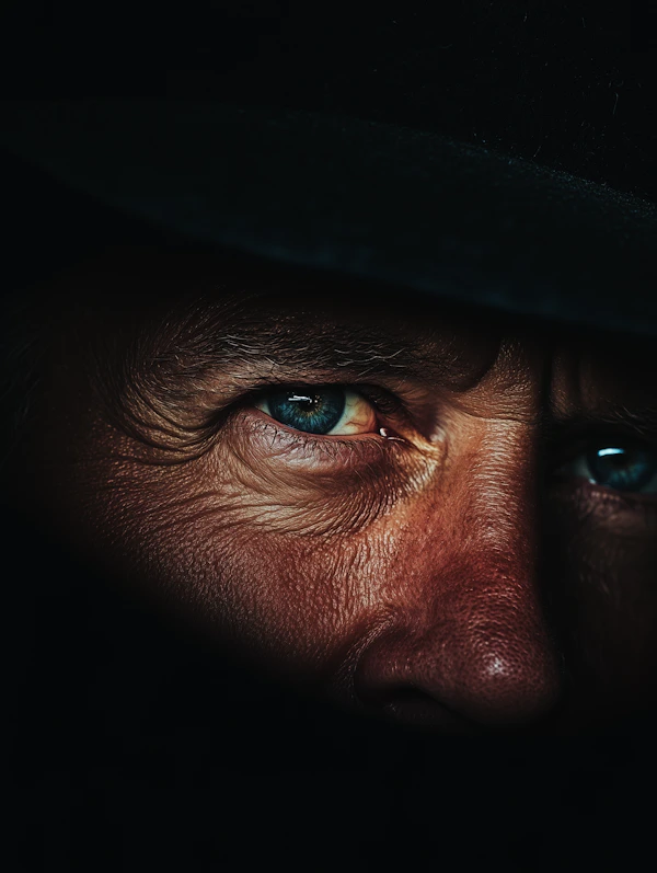 Intense Blue Eye Close-Up