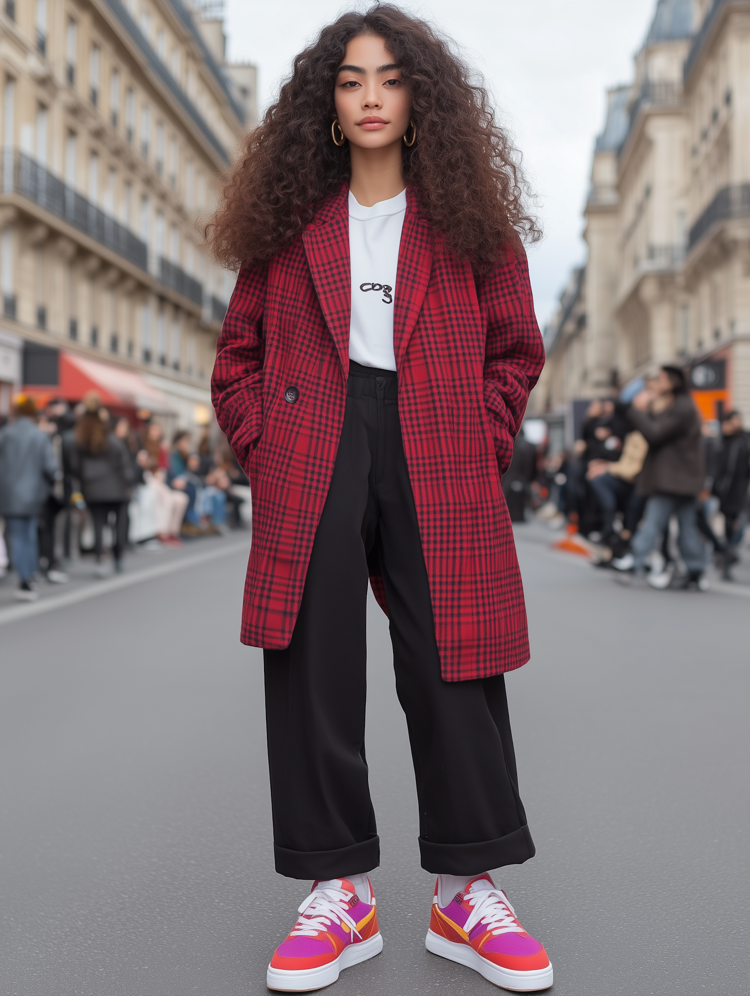 Confident Woman in Urban Street