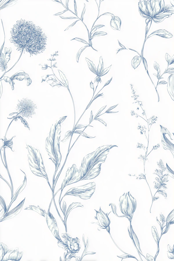 Botanical Blue Illustration