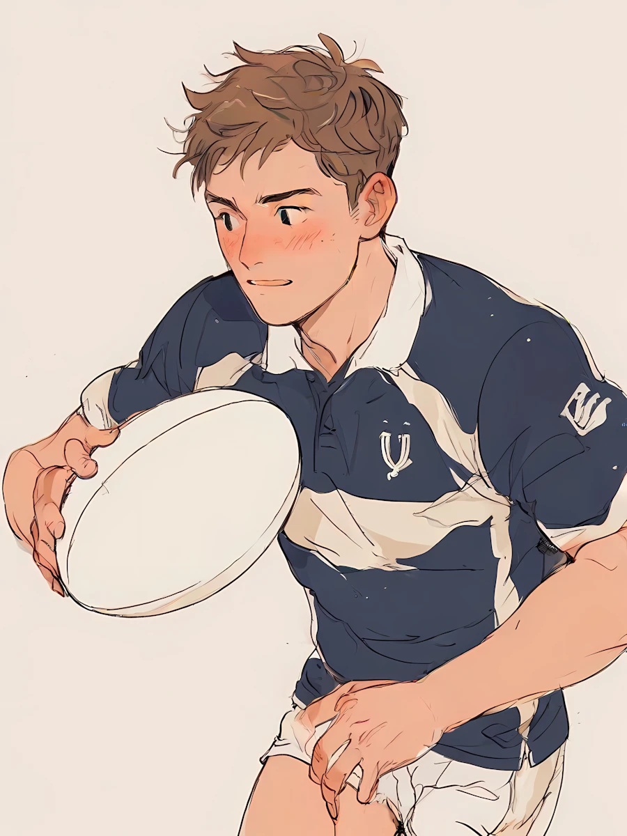 Rugby Player Illustration