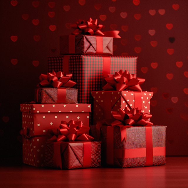 Decorative Red Gift Boxes