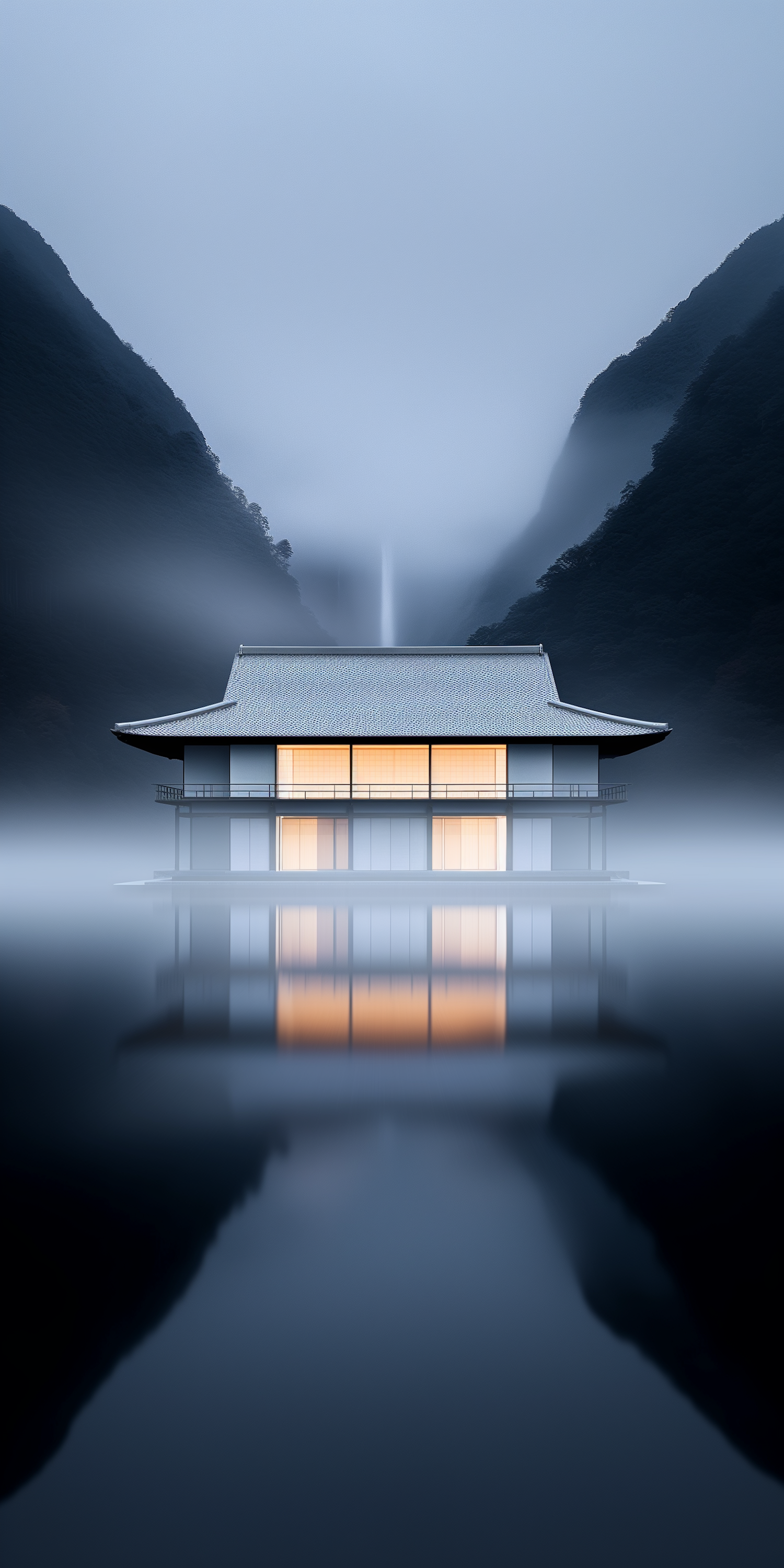 Tranquil East Asian Architectural Scene