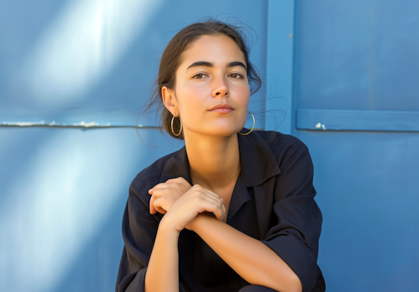 Contemplative Young Woman Portrait