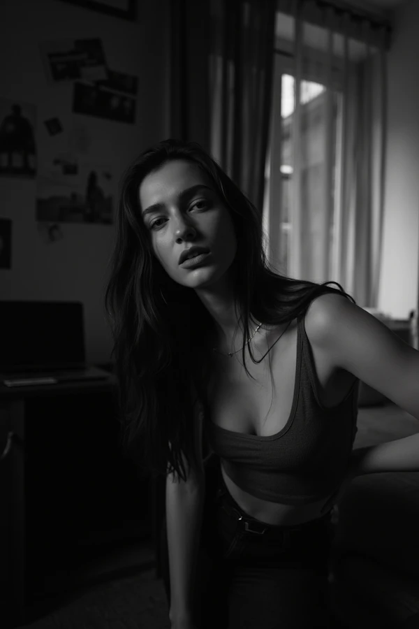 Black-and-White Portrait