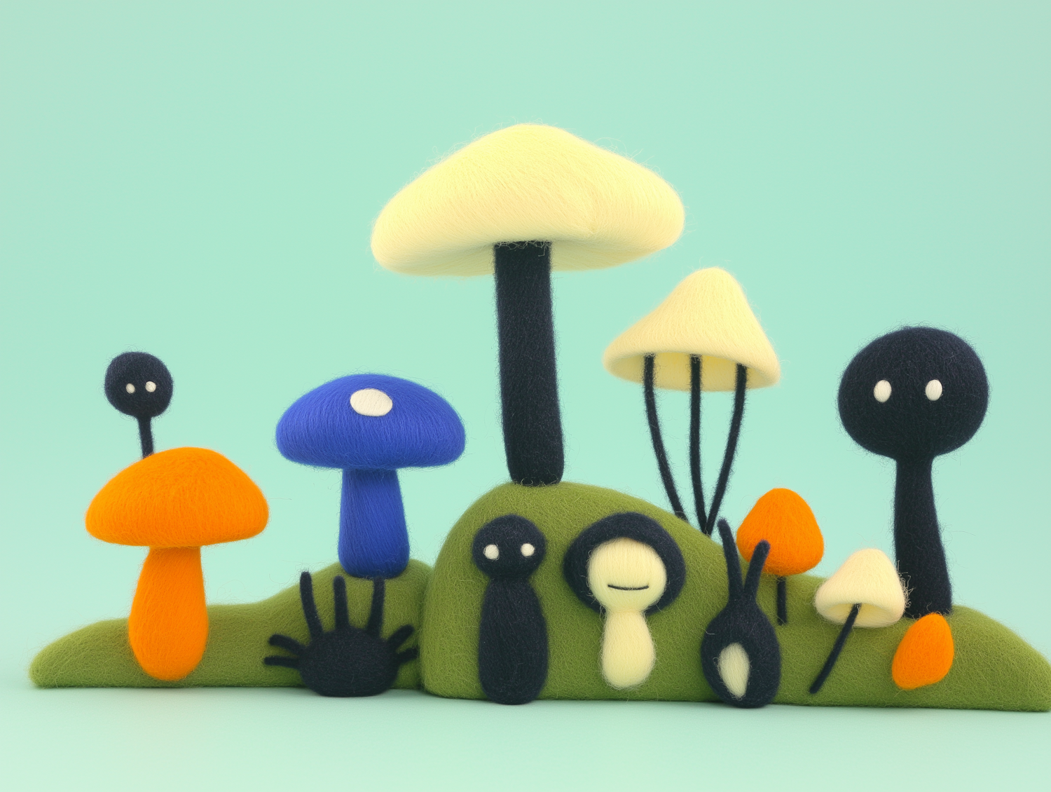 Whimsical Mushroom Scene