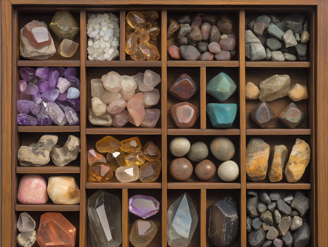 Organized Collection of Various Stones