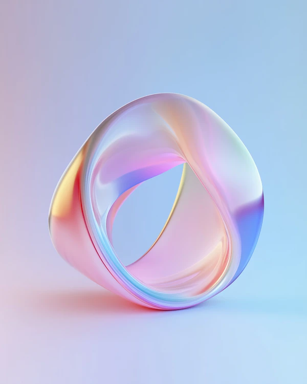 Abstract Glass Sculpture