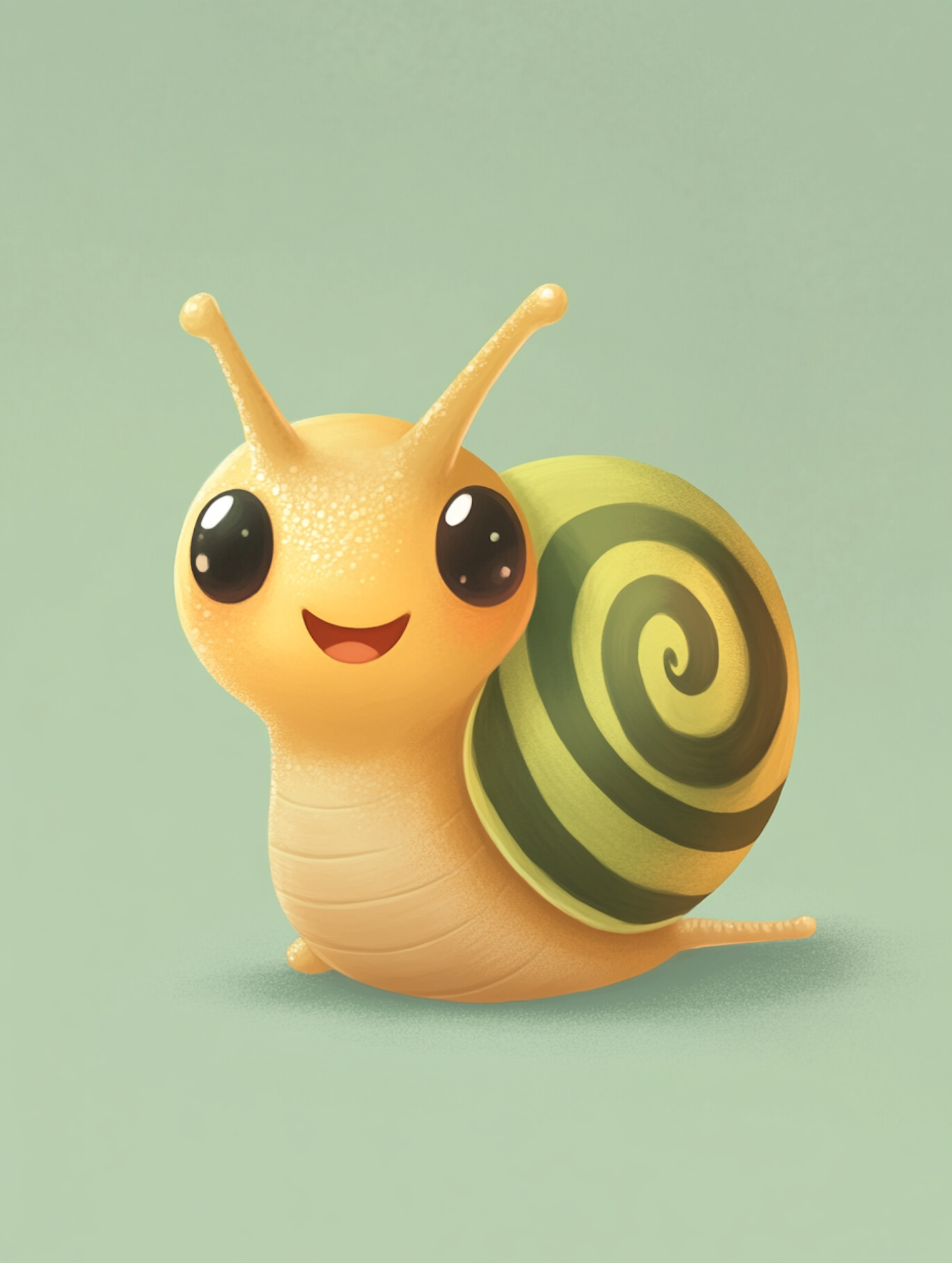 Cheerful Cartoon Snail