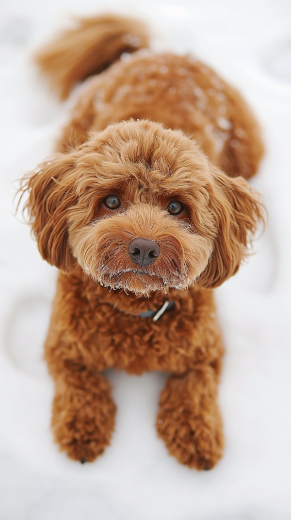 Snowy Poodle Portrait