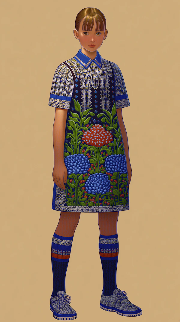 Floral Attire Portrait