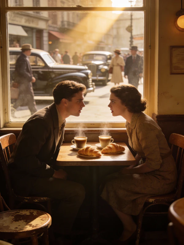 Vintage Café Conversation