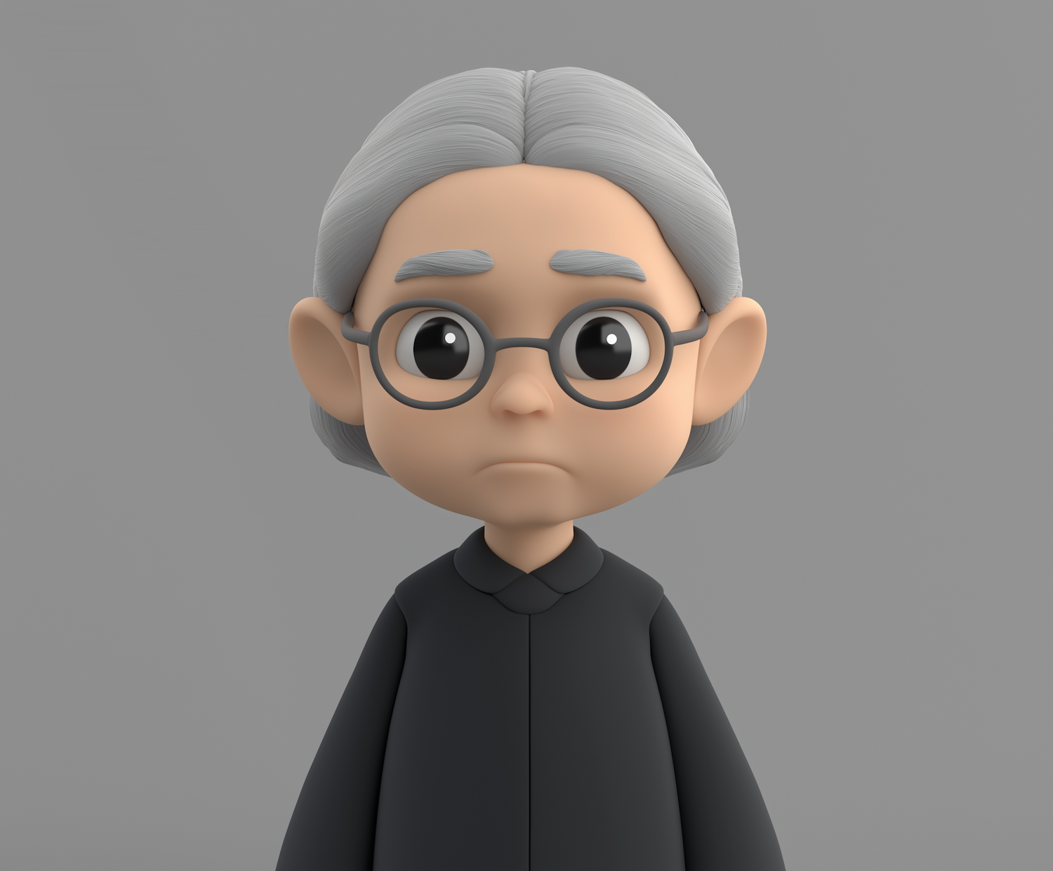 Elderly 3D Character Portrait