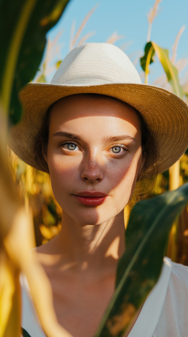 Woman in Cornfield