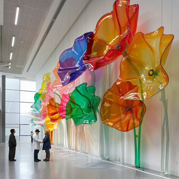 Rainbow Flower Art Installation