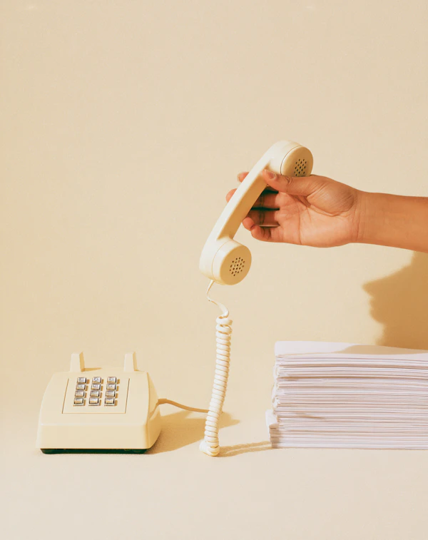 Retro Rotary Phone Scene