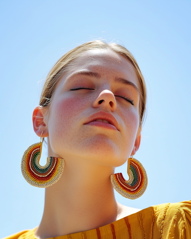 Serene Woman in Sunlight