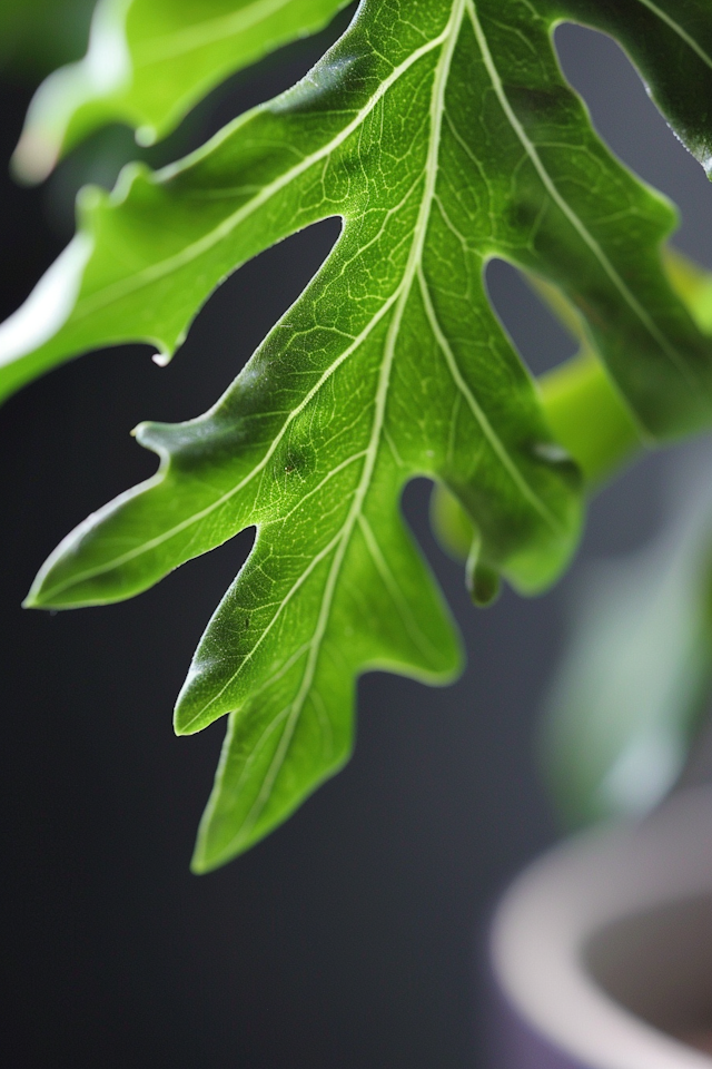 Close-up of a Vibrant Green Leaf