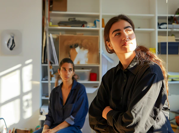 Contemplative Duo in Natural Light