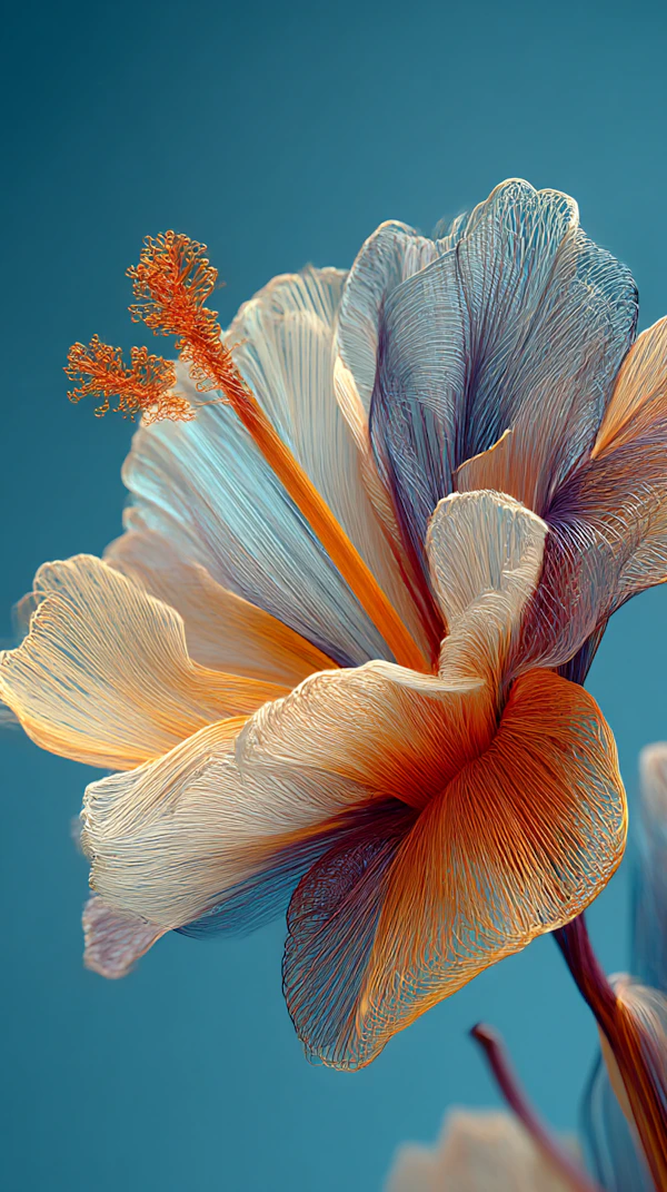 Ethereal Digital Flower