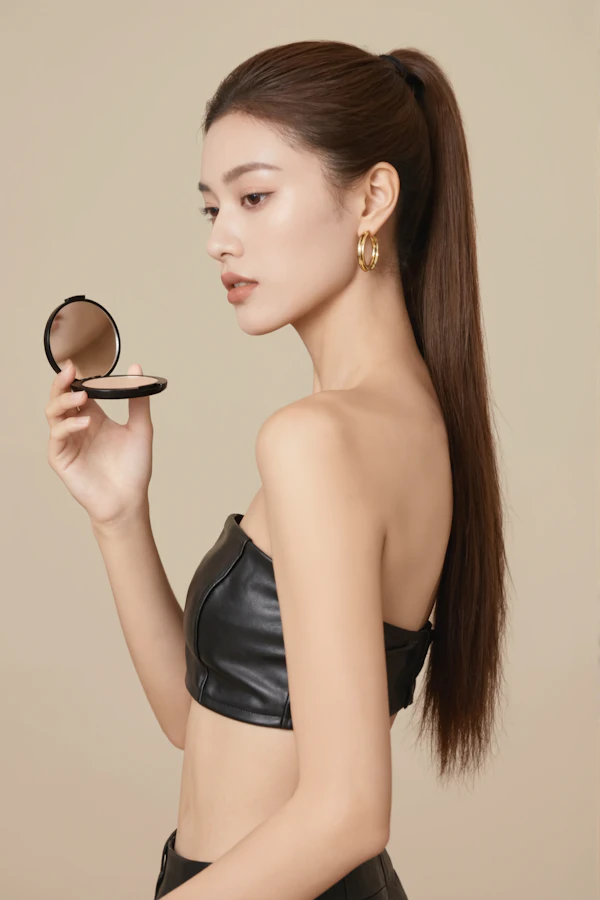 Elegant Woman with Mirror